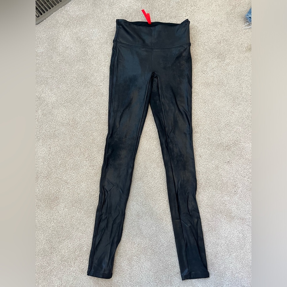 Spanx faux leather leggings size xs